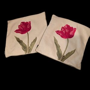 Safavieh Set Of 2 Stitched Tulip Throw Pillow COVERS Only